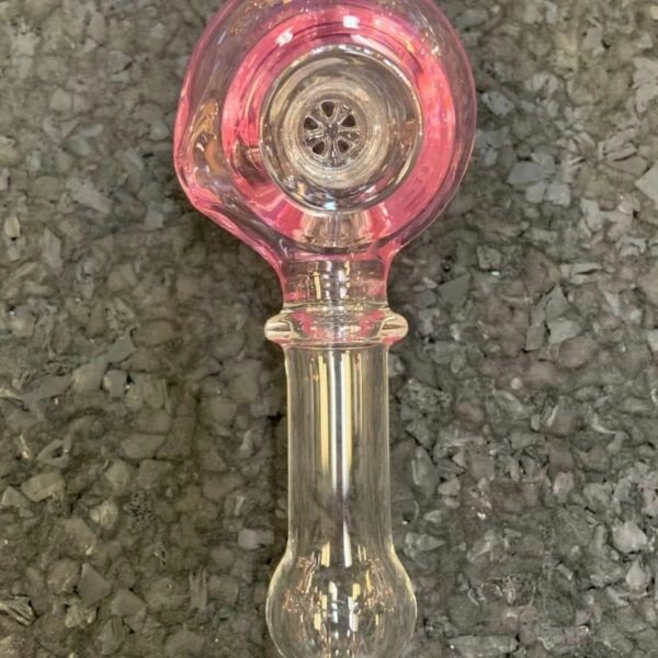 The Ball: High Efficiency Glass pipe (Pink) With Built in Glass Screen